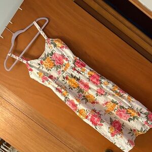 Cynthia Rowley Floral Midi Dress - Pink and Orange